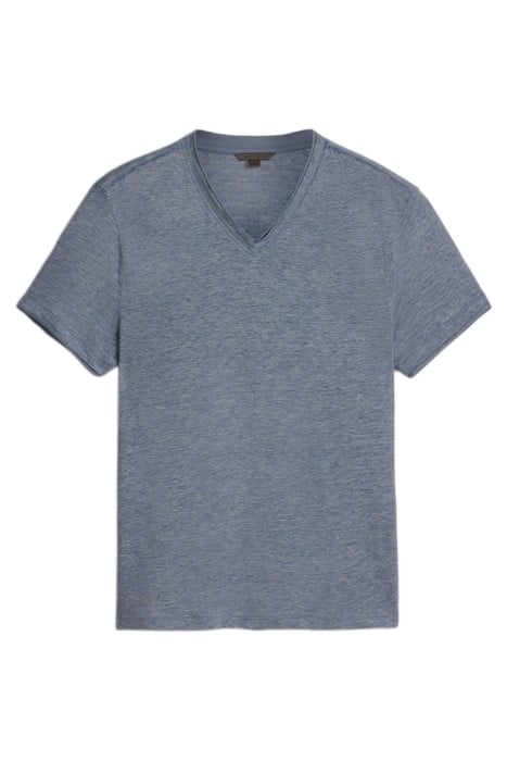 WOOSTER REGULAR FIT SS VNECK WITH MELANG DUTCH BLUE 2