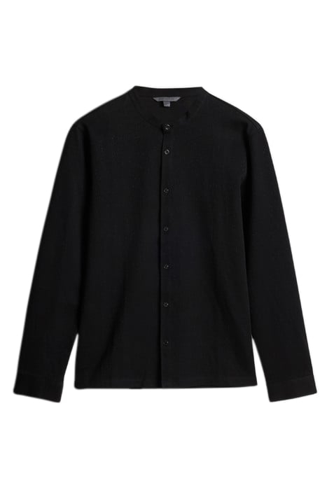 YANCEY REGULAR FIT LS STAND COLLAR SHIRT BLACK 2