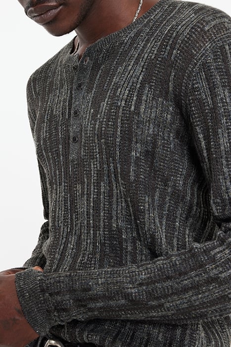 WILLIAM SLIM FIT HENLEY WITH MISS AND TU IRON GREY 3