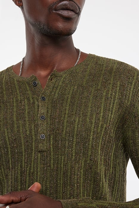 WILLIAM SLIM FIT HENLEY WITH MISS AND TU JUNIPER 3