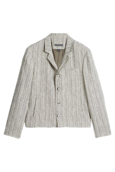 SHORT JACKET WITH WELT CHEST PKT ANGLED BLACK/WHITE 2