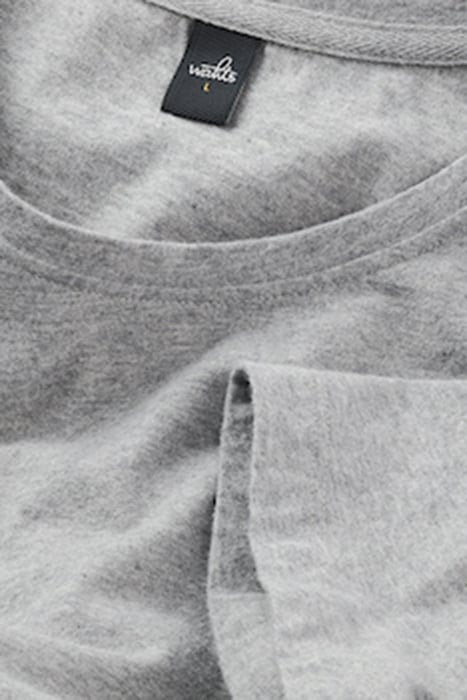 WOODS | CREW NECK T-SHIRT LIGHT MARL GREY 2
