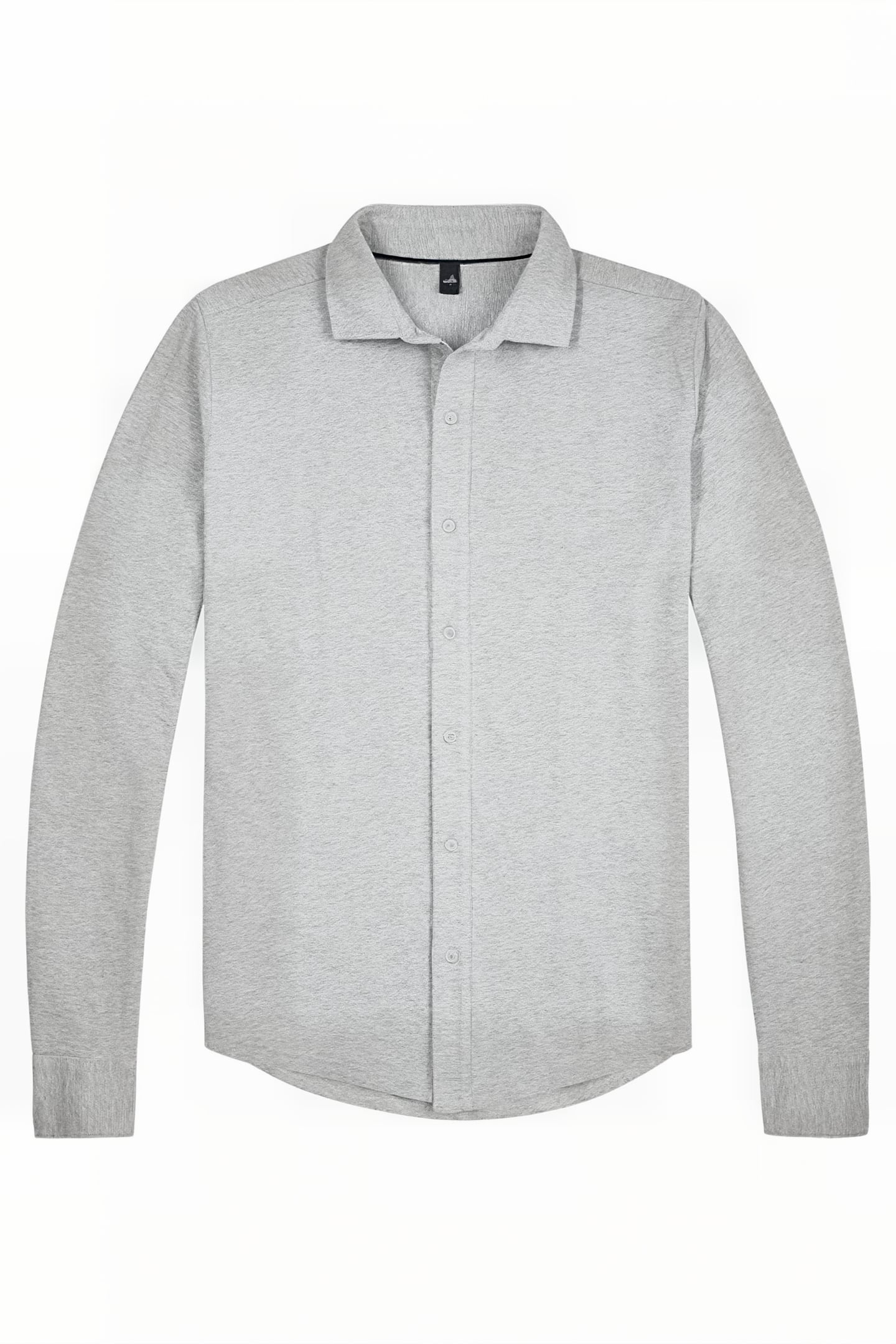 BARTON | TAILORED JERSEY SHIRT LIGHT GREY MELANGE 1