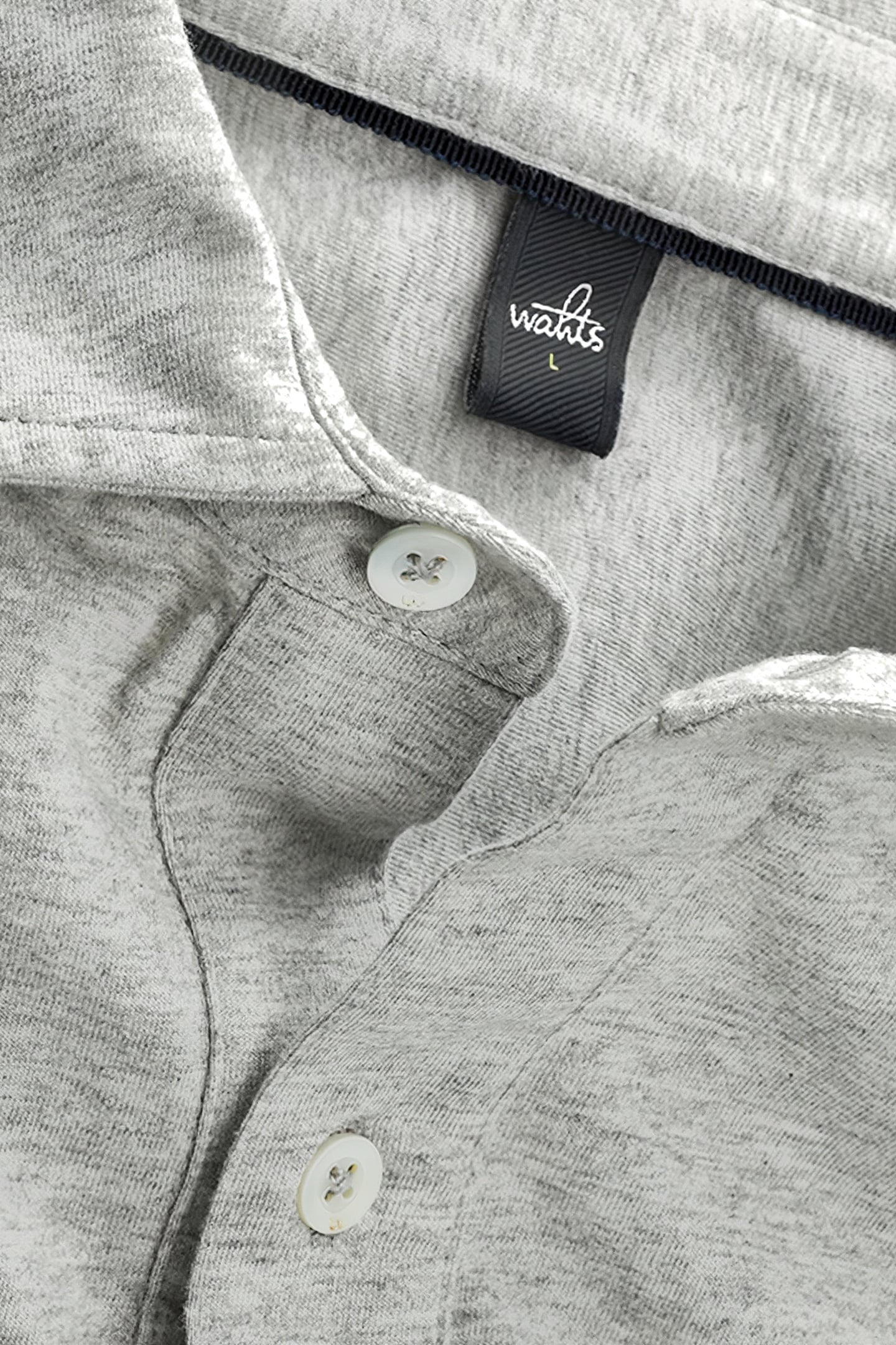 BARTON | TAILORED JERSEY SHIRT LIGHT GREY MELANGE 3