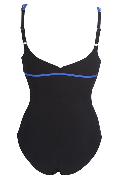 W MISAKI WING BACK ONE PIECE C-CUP BLACK-MULTICOLOR-BRIGHT B 2