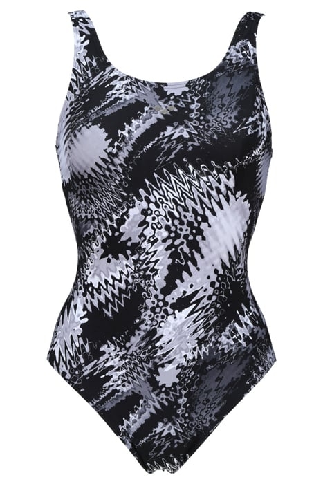 W ZORA U BACK ONE PIECE C-CUP BLACK MULTI 1