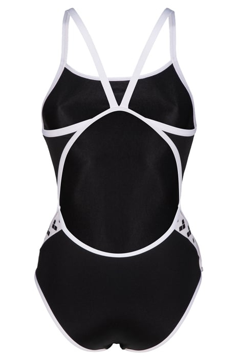 WOMEN'S ARENA ICONS SUPER FLY BACK SOLID BLACK-WHITE 5