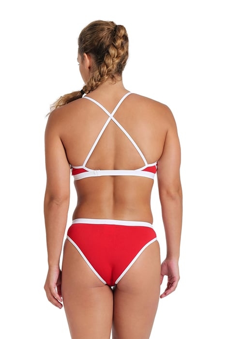 WOMEN'S ARENA ICONS BIKINI CROSS BACK SO RED-WHITE 2