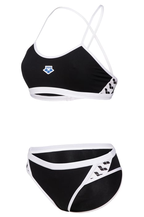 WOMEN'S ARENA ICONS BIKINI CROSS BACK SO BLACK-WHITE 6