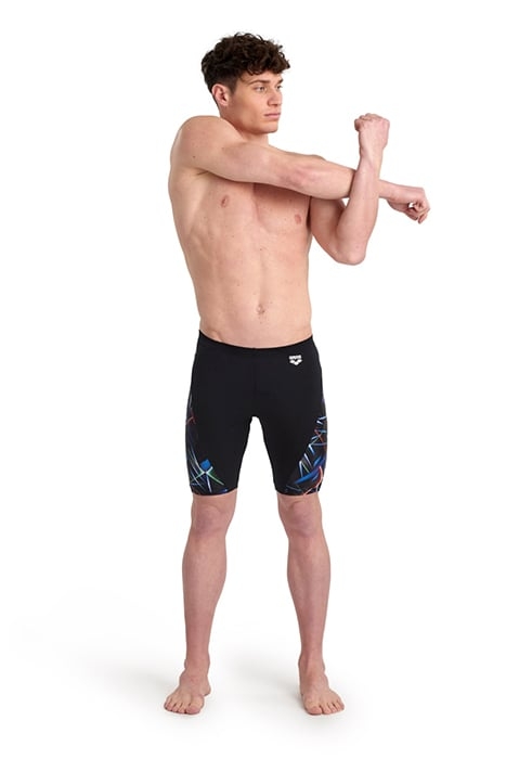 MEN'S SWIM JAMMER ALLOVER BLACK-MULTI 3