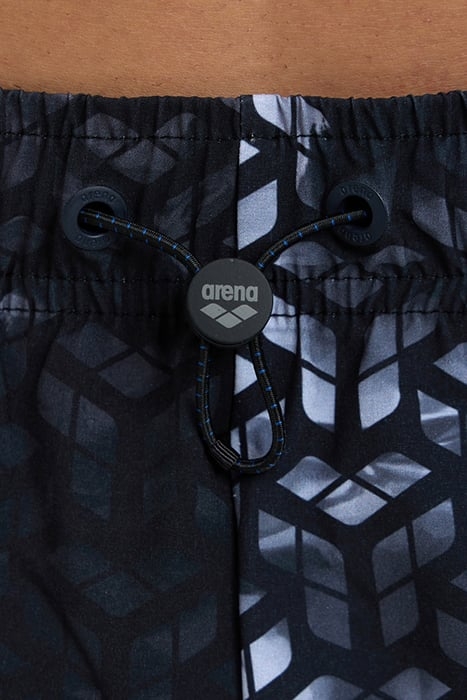 MEN'S ARENA EVO BEACH BOXER AO BLACK-GREY MULTI 6