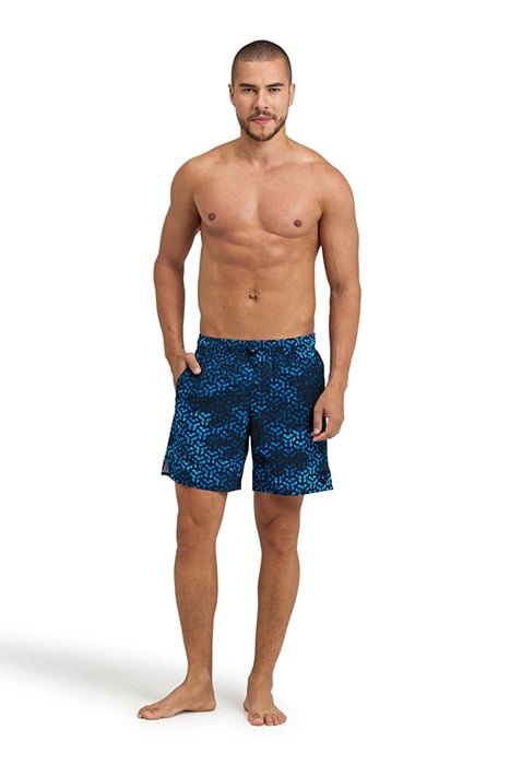 MEN'S ARENA EVO BEACH BOXER AO BLACK-TURQUOISE MULTI 3