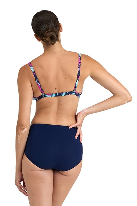 WOMEN'S BODYLIFT SWIMSUIT FRANCY TWO PI NAVY-FREAK ROSE MULT 2