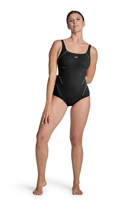 W JEWEL ONE PIECE LOW C CUP R BLACK-WHITE 3