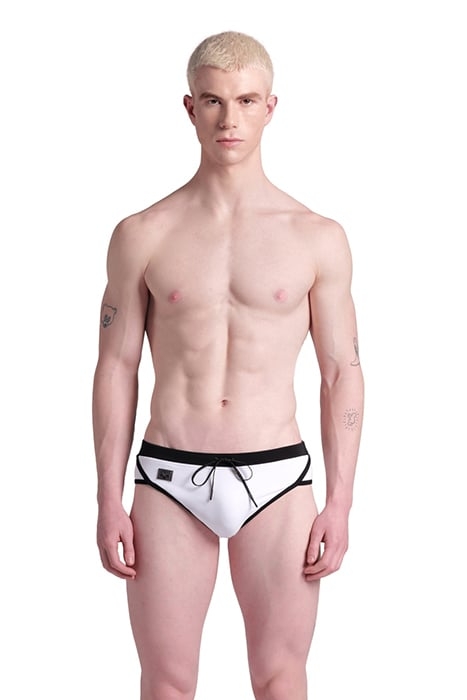 MEN'S ARENA CLASSIC SWIM BRIEF WHITE-BLACK 1