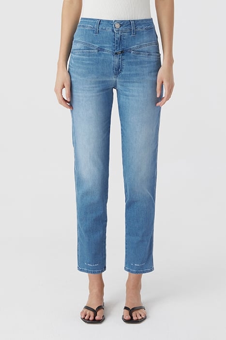 PEDAL PUSHER JEANS MID BLUE 1