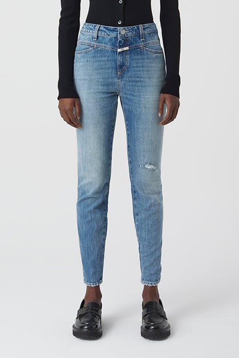 SKINNY PUSHER JEANS MID BLUE 1