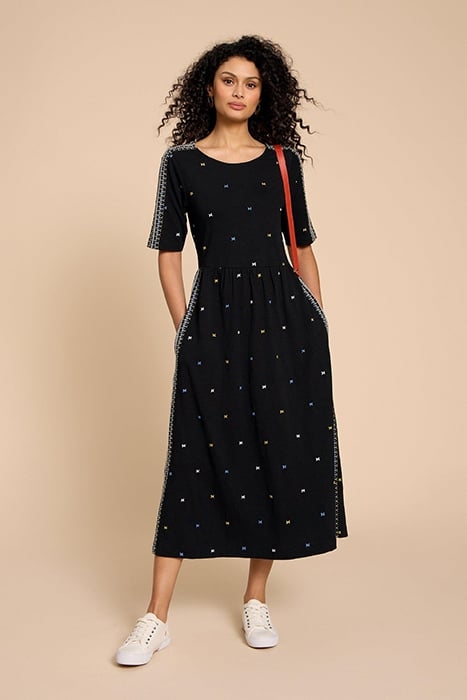 ADDISON EMBROIDERED DRE BLACK 1