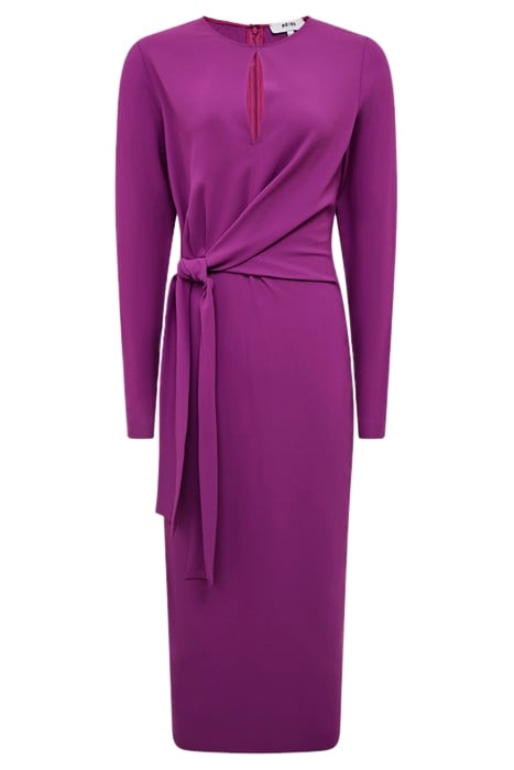 VALENTINA-TIE DRESS MAGENTA 3