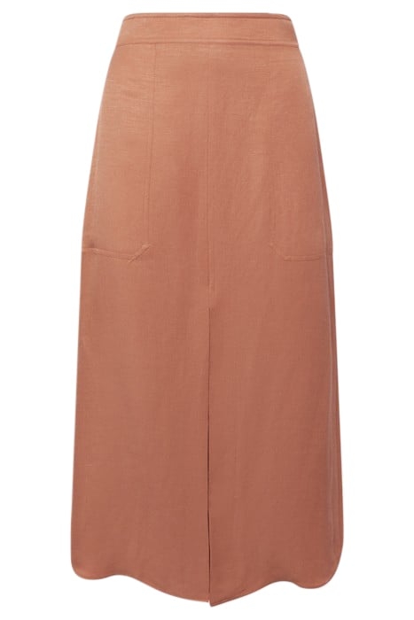 AXELLE-LINEN SKIRT RUST 4