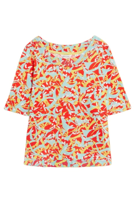 WEAVER JERSEY TOP ORANGE PRINTED 2