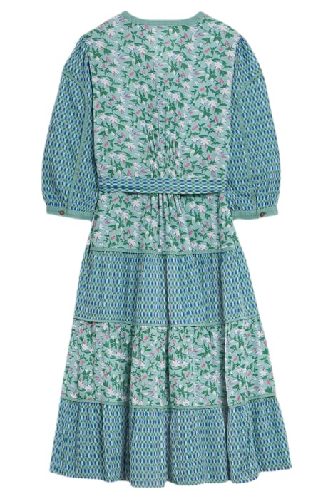 MABEL MIXED PRINTED DRE TEAL PRINTED 2