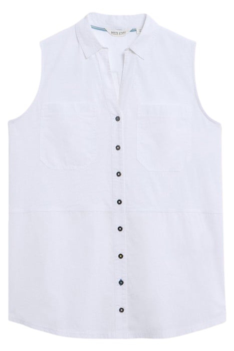 MELANIE MIX LONGLINE SHIRT NATURAL WHITE 2