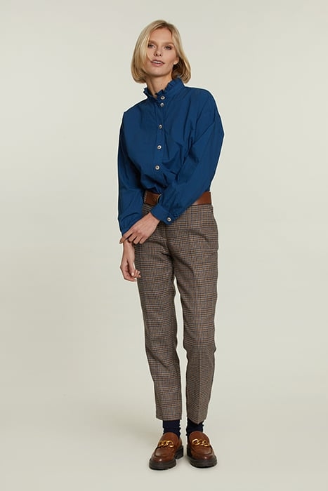 BLUE BLOUSE RUFFLE COLLAR 3