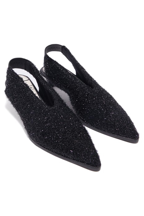 BLACK TINSEL COURT SHOE 2
