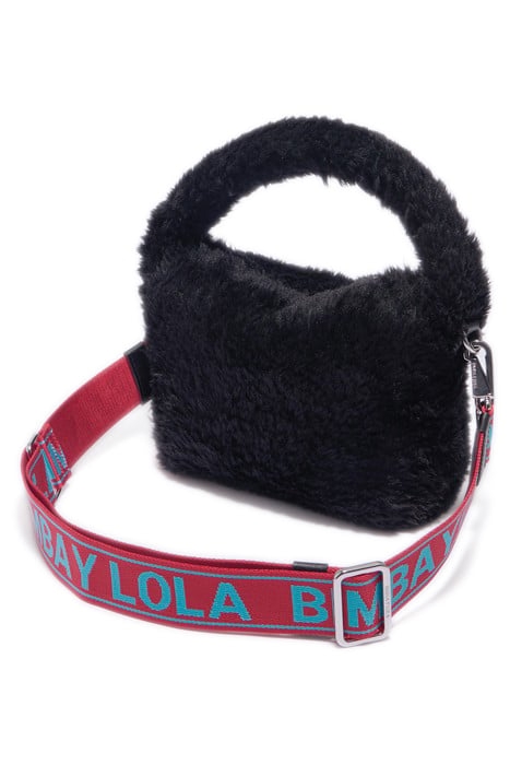 S BLACK FUR HOBO BAG 2