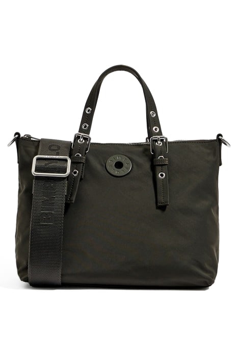 MEDIUM DARK GREEN SHOPPER BAG 1
