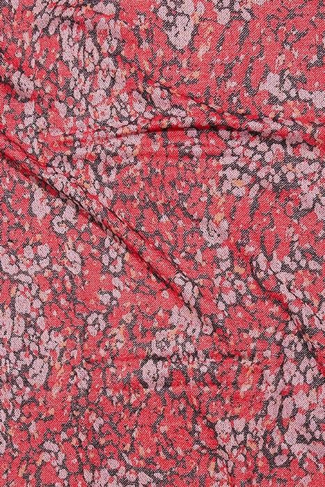 RED ANIMAL PRINT JACQUARD SHAWL 3