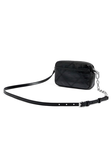 XS BLACK LEATHER CROSSBODY BAG 2