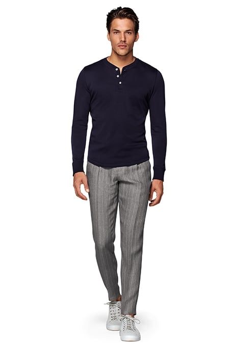 NAVY HENLEY T-SHIRT 2