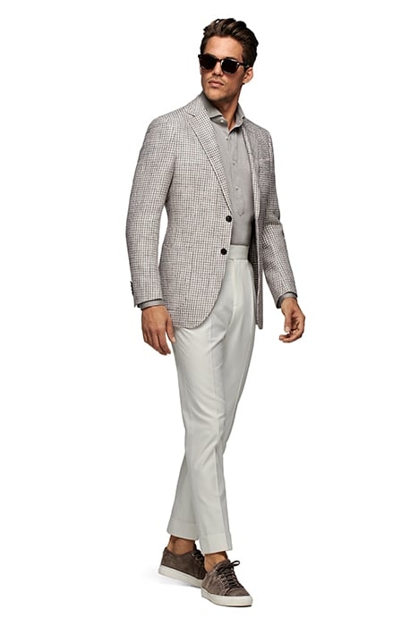 GREY HOUNDSTOOTH TAILORED FIT HAVANA BLAZER 5