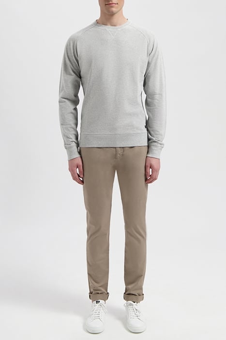 ROWE | PIQUÉ SWEATER LIGHT GREY MELANGE 1