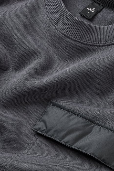 MOORE-POCKET | CHEST POCKET SWEATER ANTHRACITE 2