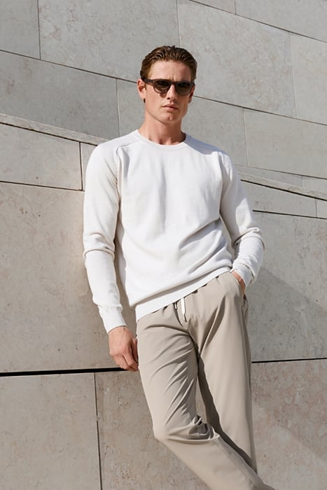 MADDEN | COTTON CASHMERE PULLOVER CHALK WHITE 1