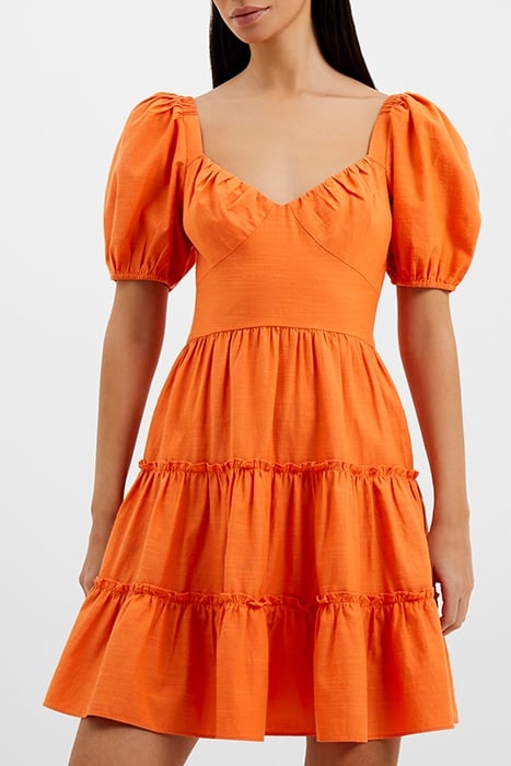 ALANIA PUFF SLEEVE DRESS ORANGE 1