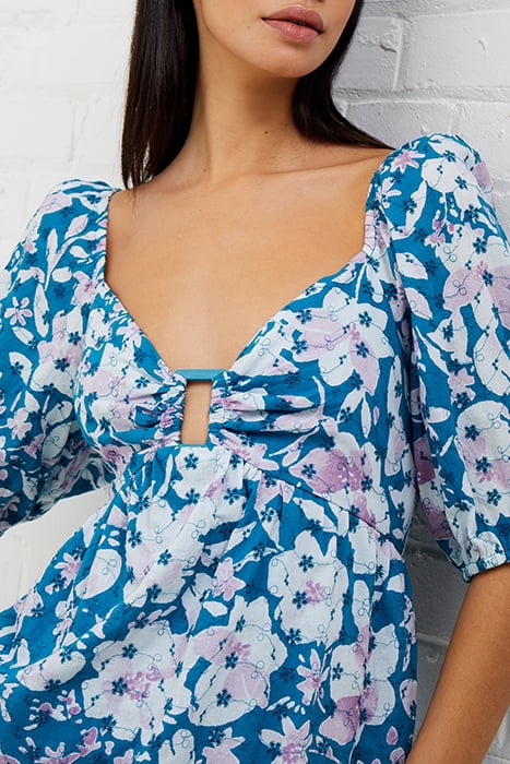 DREANNA COTTON MINI DRESS BLUE 6