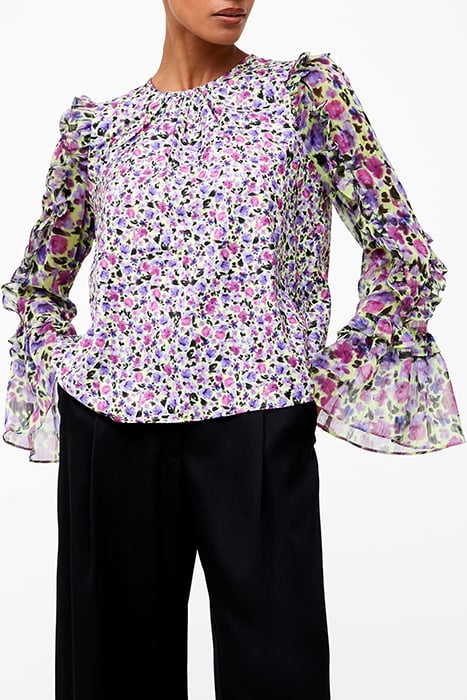 ALEZZIA ELY JACQUARD MIX TOP GREEN 1