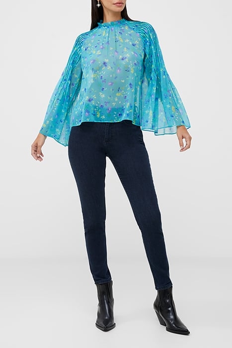 ADEN HALLIE PLEAT CRINKLE TOP GREEN 2