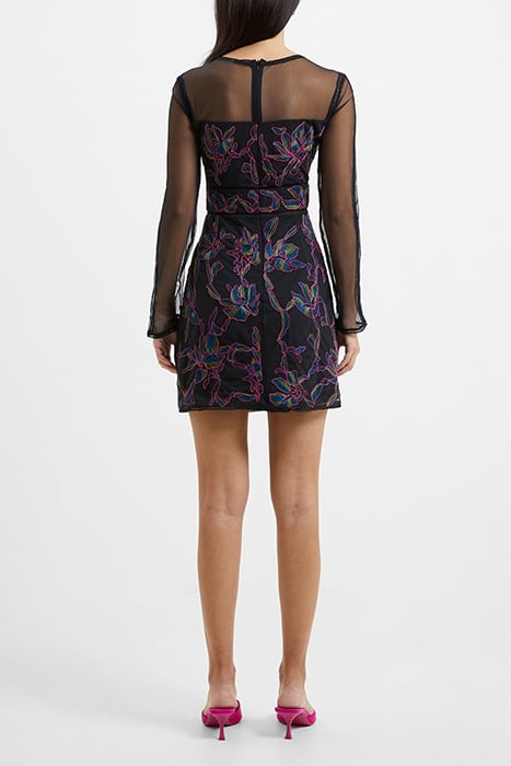 EMILIA EMBROIDERED DRESS BLACK 3