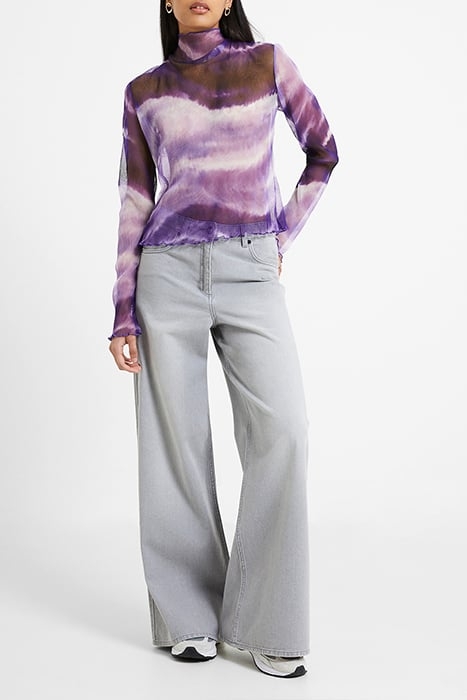 SASKIA RUCHED ELMIRA TOP PURPLE 2