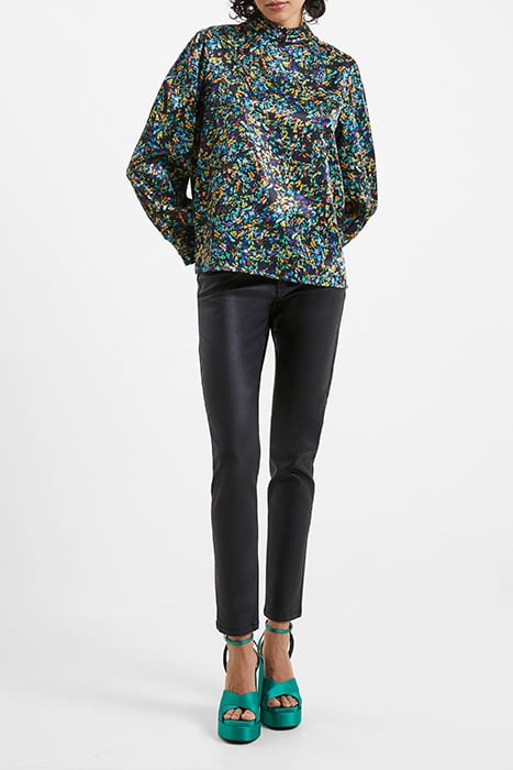 AMBER ADORA SATIN TOP BLACK 1