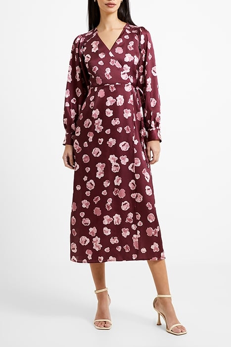 BRONWEN ALEEYA SATIN LS DRESS BROWN 4