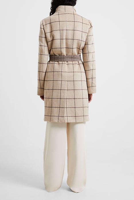 FRAN WOOL LS BELTED COAT BROWN 3