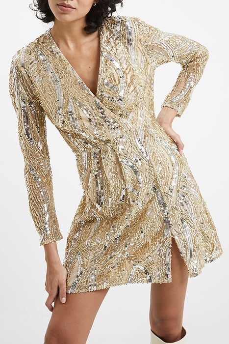 DENIZ EMBELLISHED LS MINI DRES BLACK 3