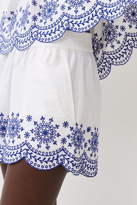 ALISSA COTTON EMBROIDERED SHOR WHITE 6