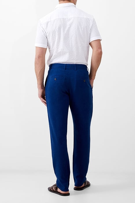 LINEN BLEND TROUSER BLUE 3